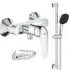 Pack douche mécanique Swift 2023 avec ensemble de douhe Vitalio Comfort 110 et panier porte-savon