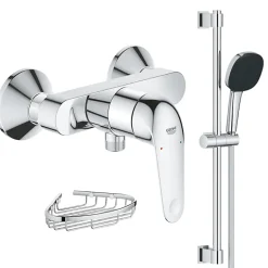 Pack douche mécanique Swift 2023 avec ensemble de douhe Vitalio Comfort 110 et panier porte-savon