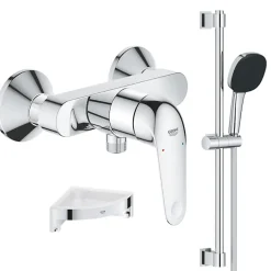 Pack douche mécanique Swift 2023 avec ensemble de douche Vitalio Comfort 110 et tablette en angle