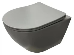 Pack Geberit UP320 + Cuvette sans bride KELOS Flush Gris Clair + Plaque Sigma Chromé Mat