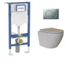 Pack Geberit UP320 + Cuvette sans bride KELOS Flush Blanc + Plaque Sigma Chromé Mat