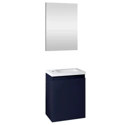 Pack lave mains avec miroir Porto Bleu nuit - Marque allibert