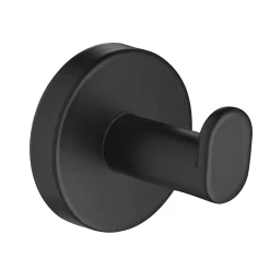 Pack Meuble Lave-main prémonté blanc-Vasque blanche-Robinet noir- Crochet noir - bain-bain