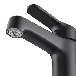 Pack Meuble Lave-main prémonté bois-Vasque blanche-Robinet noir - bain-bain