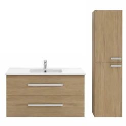 Pack meuble vasque 100 cm JACOB DELAFON Ola up chêne + colonne