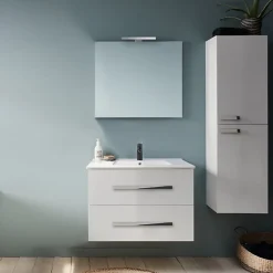 Pack meuble vasque 80 cm JACOB DELAFON Ola up blanc + colonne