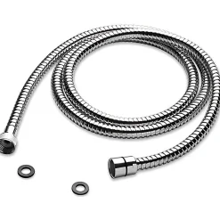 Pack mitigeur baignoire mural SANINDUSA Torus chromé mitigeur livré avec douchette Oméga support et flexible 1,70m