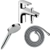 Pack mitigeur bain douche monotrou HANSGROHE Vernis Blend + Flexible Metaflex + Pommeau HANSGROHE Vernis Blend 100 Vario chromé