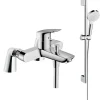 Pack mitigeur bain douche HANSGROHE Logis + ensemble de douche HANSGROHE Crometta chromé avec colonnettes