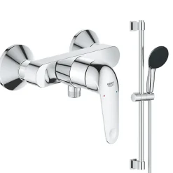 Pack mitigeur douche mécanique GROHE Swift 2023 + Ensemble de douche 2 jets avec barre Chromé