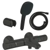 Pack mitigeur Thermostatique bain douche GROHE Precision Start + Douchette 2 jets Vitalio Comfort 110 avec flexible et support