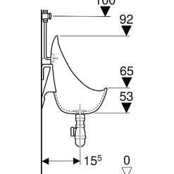 Pack urinoir pour effet d'eau AUBAGNE 2 en céramique - GEBERIT - 08363900000300