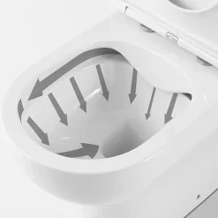 Pack WC à poser sans bride sortie horizontale ou verticale GoodHome Cavally