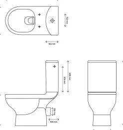 Pack WC à poser sans bride avec sortie horizontale GoodHome Cavally NF