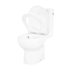 Pack WC à poser sans bride vortex avec abattant déclipsable et frein de chute, sortie horizontale, GoodHome Cavally