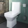 Pack WC à poser sans bride vortex avec abattant déclipsable et frein de chute, sortie horizontale, GoodHome Teesta