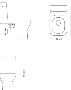 Pack WC à poser sans bride vortex avec abattant déclipsable et frein de chute, sortie horizontale, GoodHome Teesta