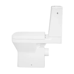 Pack WC à poser sans bride vortex avec abattant déclipsable et frein de chute, sortie horizontale, GoodHome Teesta