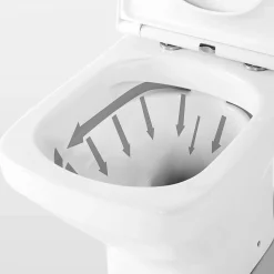 Pack WC à poser sans bride avec sortie horizontale GoodHome Teesta