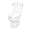Pack WC à poser sans bride vortex avec abattant déclipsable et frein de chute, sortie verticale, GoodHome Cavally