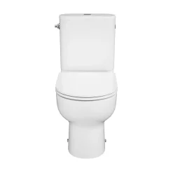 Pack WC à poser sans bride vortex avec abattant déclipsable et frein de chute, sortie verticale, GoodHome Cavally