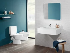 Pack WC à poser sans bride sortie horizontale Villeroy & Boch Direct Flush NF