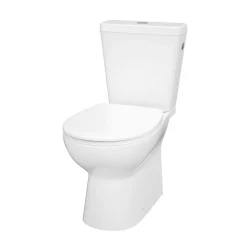 Pack WC à poser sans bride avec abattant déclipsable et frein de chute, sortie verticale, NF, GoodHome Tasi