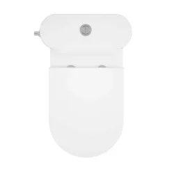 Pack WC à poser sur-élevé sans bride vortex avec abattant déclipsable et frein de chute, sortie horizontale, GoodHome Cavally