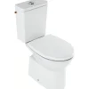 Pack WC au sol céramique traditionnelle SANINDUSA Easy évacuation par dessous alim. chasse d'eau par le côté blanc