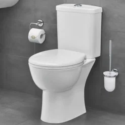 PACK WC avec bride à poser GROHE Bau Ceramic + Tabouret physiologique Bois