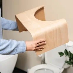 PACK WC avec bride à poser GROHE Bau Ceramic + Tabouret physiologique Bois