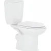 Pack WC Aveiro SANINDUSA évacuation arrière alimentation chasse d'eau par le côté blanc