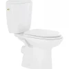 Pack WC Aveiro SANINDUSA NF évacuation par l'arrière de la cuvette alimentation chasse d'eau par le côté blanc