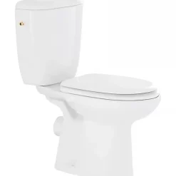 Pack WC Aveiro SANINDUSA NF évacuation par l'arrière de la cuvette alimentation chasse d'eau par le côté blanc