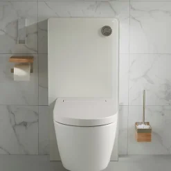 Pack WC Bati support mural avec cuvette lavante - Façade blanche -Wc japonais - Tesa