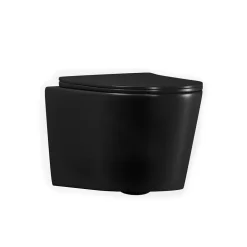 Pack WC bâti-support léger 112 cm ECO 2L Swiss Aqua Technologies + WC suspendu Ceramia + plaque noir mat (STECE14BMT01-FR)