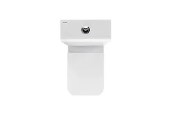 Pack WC Compact caréné blanc SANINDUSA ADVANCE 61,5x36,5 chasse d'eau par le coté, évacuation arrière ou dessous, abattant inclus