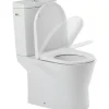 Pack WC cuvette+réservoir+abattant frein de chute+fixations caréné évacuation arrière alim. chasse d'eau par le côté blanc