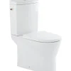 Pack WC cuvette+réservoir+abattant+fixations SANINDUSA UrbY 65 caréné évacuation arrière alim. chasse d'eau par le côté blanc