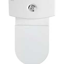 Pack WC cuvette+réservoir+abattant+fixations SANINDUSA UrbY 65 caréné évacuation arrière alim. chasse d'eau par le côté blanc