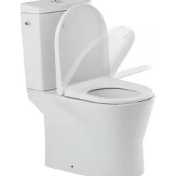 Pack WC cuvette+réservoir+abattant+fixations caréné évacuation par dessous alim. chasse par le côté abattant frein de chute blanc