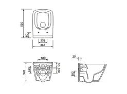 Pack WC Geberit UP320 + Cuvette sans bride Mesto Square + Plaque Sigma Blanc