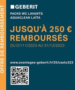Pack WC japonais lavant suspendu Geberit Laita Premium Rimfree