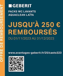 Pack WC japonais lavant suspendu Geberit Laita Essentiel Rimfree