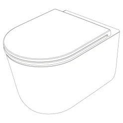 Pack WC suspendu avec cuvette sans bride effet Vortex Luvia et bâti universel Siamp