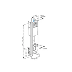 Pack WC suspendu avec cuvette sans bride effet Vortex Luvia et bâti universel Siamp