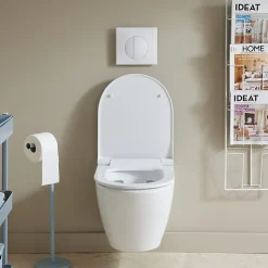 Pack WC suspendu Bati Siamp universel + cuvette sans bride samara