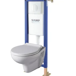 Pack WC suspendu bati Siamp universel + cuvette sans bride Erina