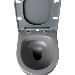 Pack WC suspendu bati siamp universel + cuvette sans bride grise knidos