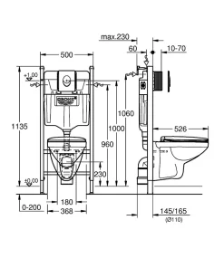 Pack WC suspendu blanc Grohe Solido Baufirst